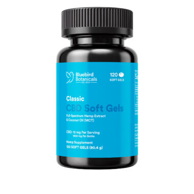 Bluebird Botanicals, Classic CBD Oil Softgels, Full Spectrum, 120ct, 1800mg CBD