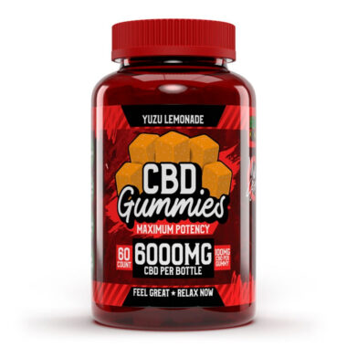 Hemp Bombs, Maximum Potency CBD Gummies, Yuzu Lemonade, Isolate THC-Free, 60ct, 6000mg CBD