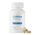 cbdMD, MAX For Pain CBD+THC Tablets, Full Spectrum, 120ct, 240mg THC + 12000mg CBD