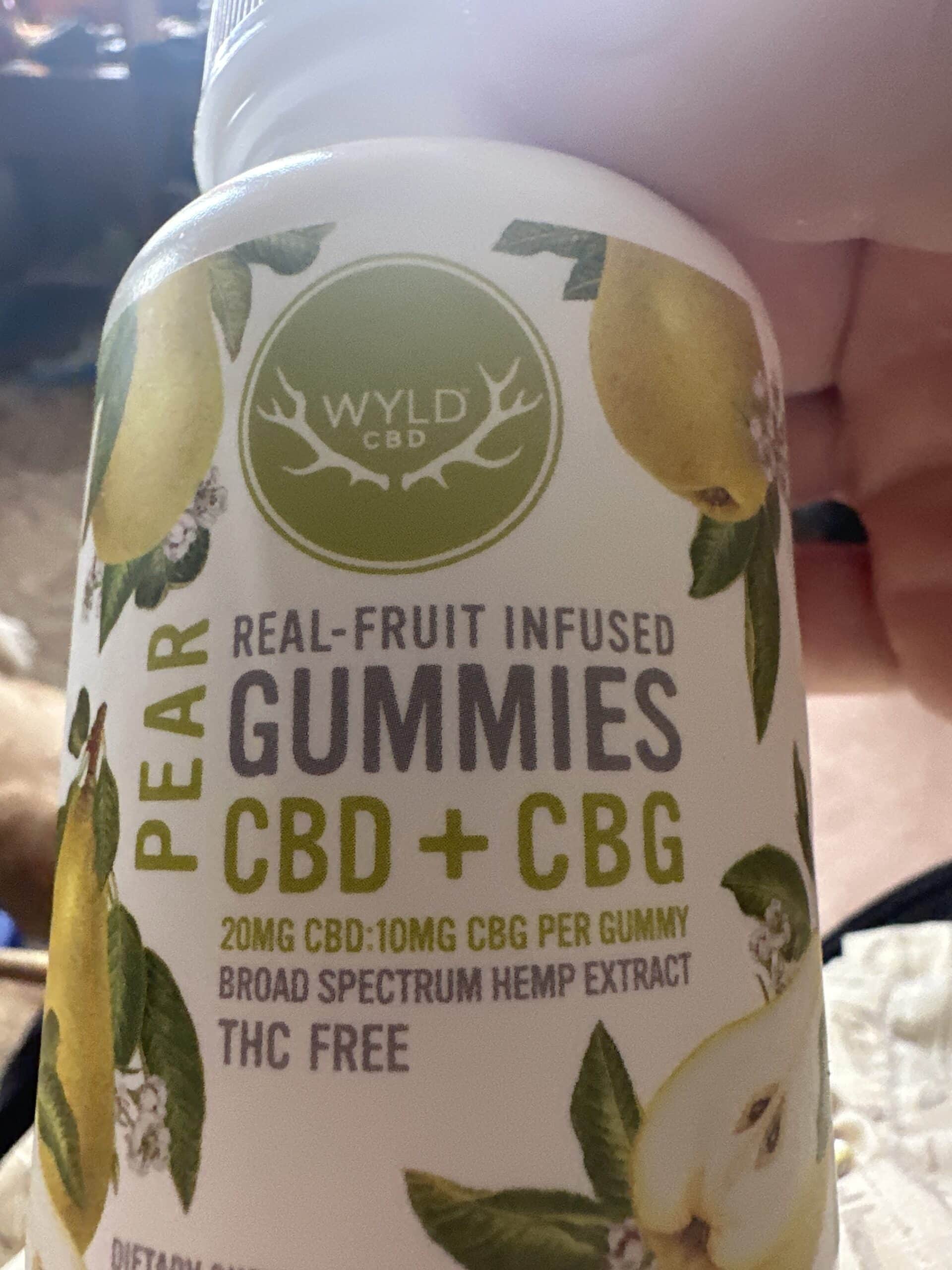 Wyld CBD, Pear Gummies, Broad Spectrum THC-Free, 40ct, 400mg CBG ...