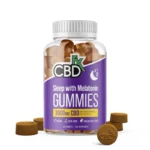 CBDfx, CBD Gummies for Sleep with Melatonin, Broad Spectrum THC-Free, 60ct, 3000mg CBD
