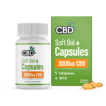 CBDfx, CBD Soft Gel Capsules 50mg, Full Spectrum, 60ct, 3000mg CBD