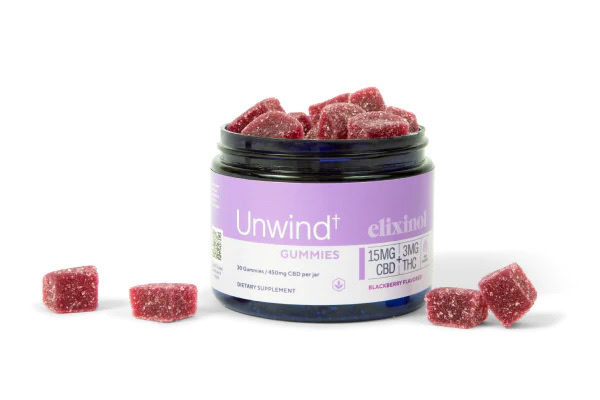 Elixinol-Unwind-3mg-Delta-9-THC-15mg-CBD-Gummies-Blackberry-Full-Spectrum-30ct-90mg-THC-450mg-CBD2