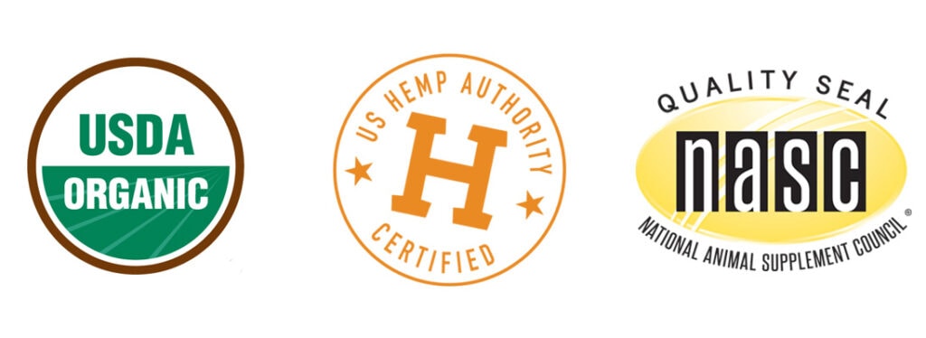 USDA Certified organic hemp, U.S. Hemp Authority Seal, NASC Quality Seal