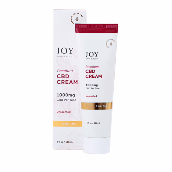 Joy Organics, CBD Cream, Unscented, Broad Spectrum THC-Free, 4fl oz, 1000mg CBD 1 Joy Organics, CBD Cream, Unscented, Broad Spectrum THC-Free, 4fl oz, 1000mg CBD