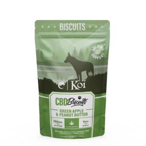 Koi Pets, Koi CBD Dog Biscuits Calming Support, Green Apple & Peanut Butter, Full Spectrum, 30ct, 150mg CBD3