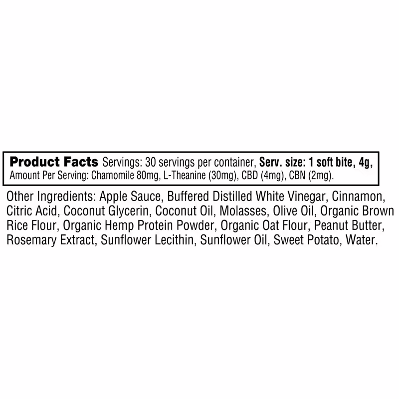NuLeaf Naturals, CBD CBN Calming Chews for Dogs, Apple Cinnamon, Full Spectrum, 30ct, 60mg CBN + 120mg CBD