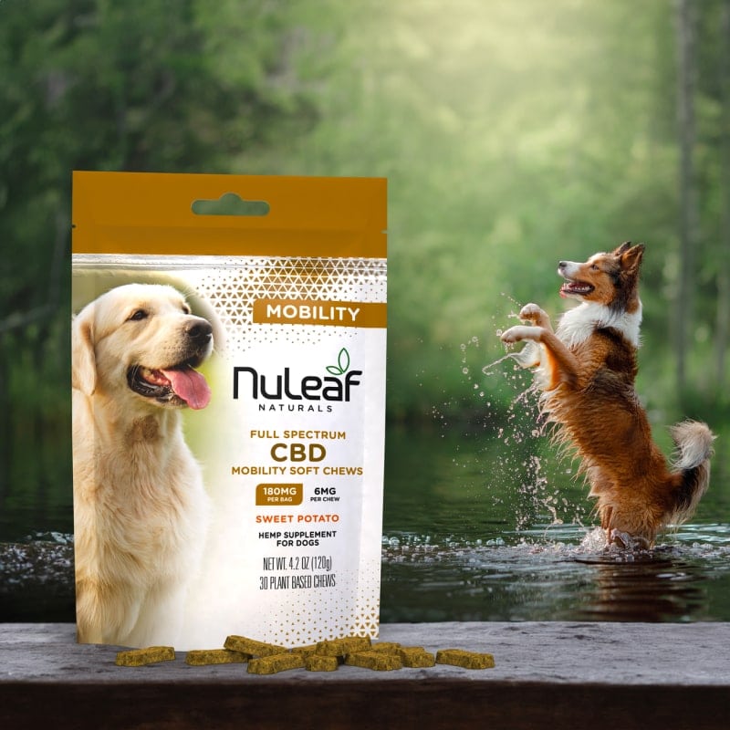 NuLeaf Naturals, CBD Mobility Chews for Dogs, Sweet Potato, Full Spectrum, 30ct, 180mg CBD