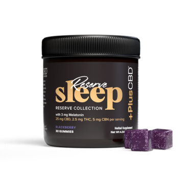 PlusCBD, Reserve Sleep Melatonin CBD Gummies, Blackberry, Full Spectrum, 30ct, 75mg THC + 150mg CBN + 750mg CBD