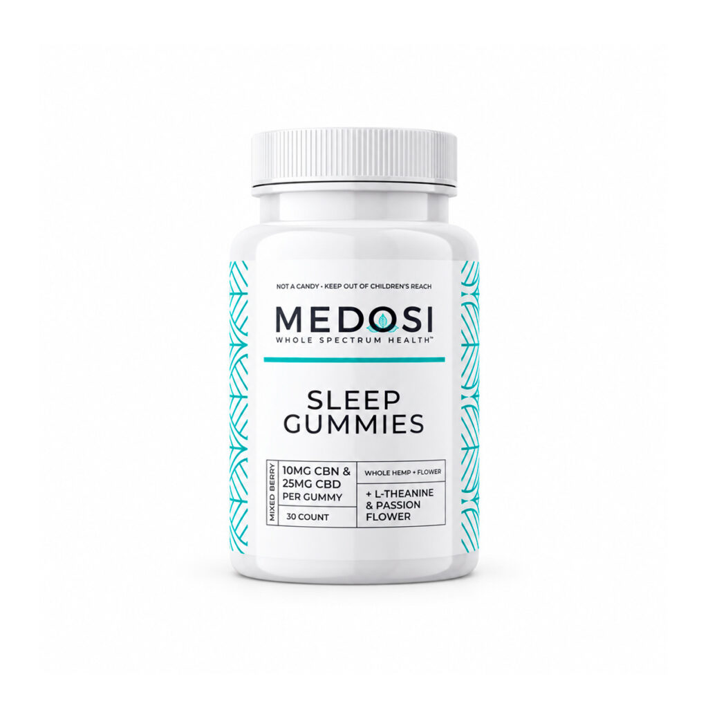 Medosi, CBD + CBN Sleep Support Vegan Gummies, Mixed Berry, Full Spectrum, 30ct, 300mg CBN + 750mg CBD