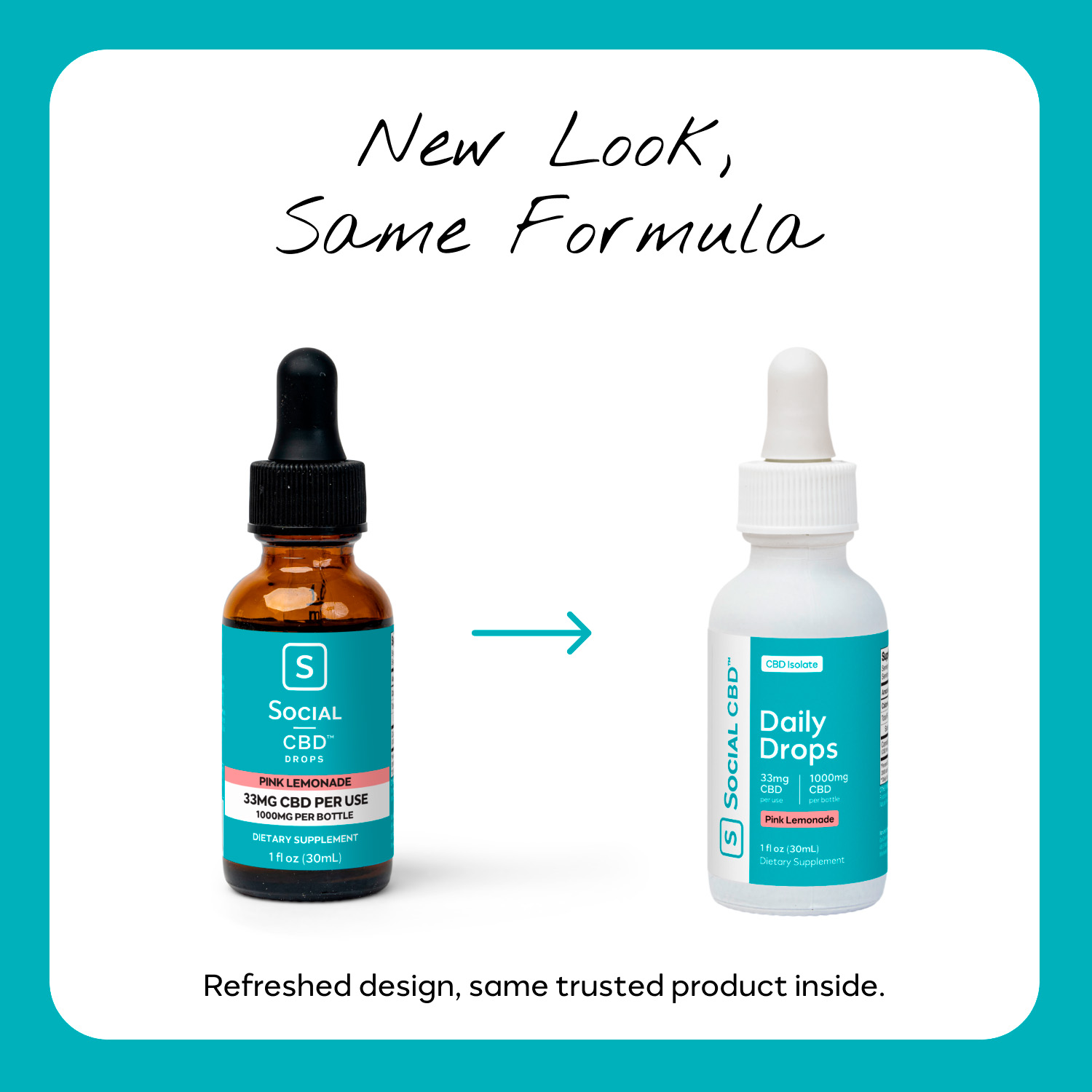 Social CBD, CBD Oil Drops, Pink Lemonade, Isolate THC-Free, 1fl oz, 1000mg CBD