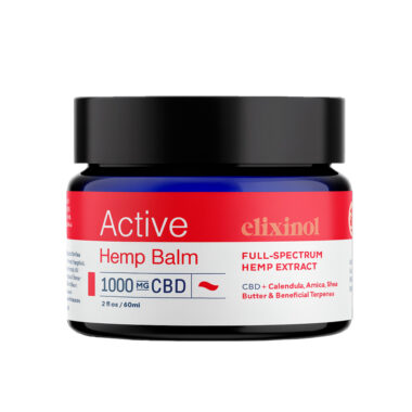 Elixinol, Active Hemp CBD Balm, Full Spectrum, 2fl oz, 1000mg CBD