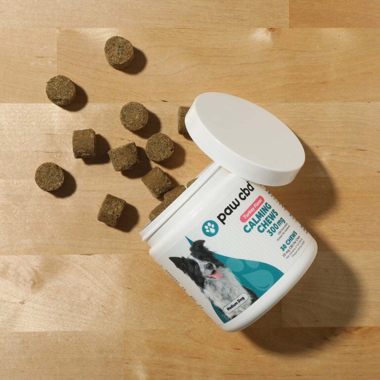 Paw CBD, Pet CBD Calming Soft Chews for Medium Dogs, Turkey, Broad Spectrum THCFree, 30ct