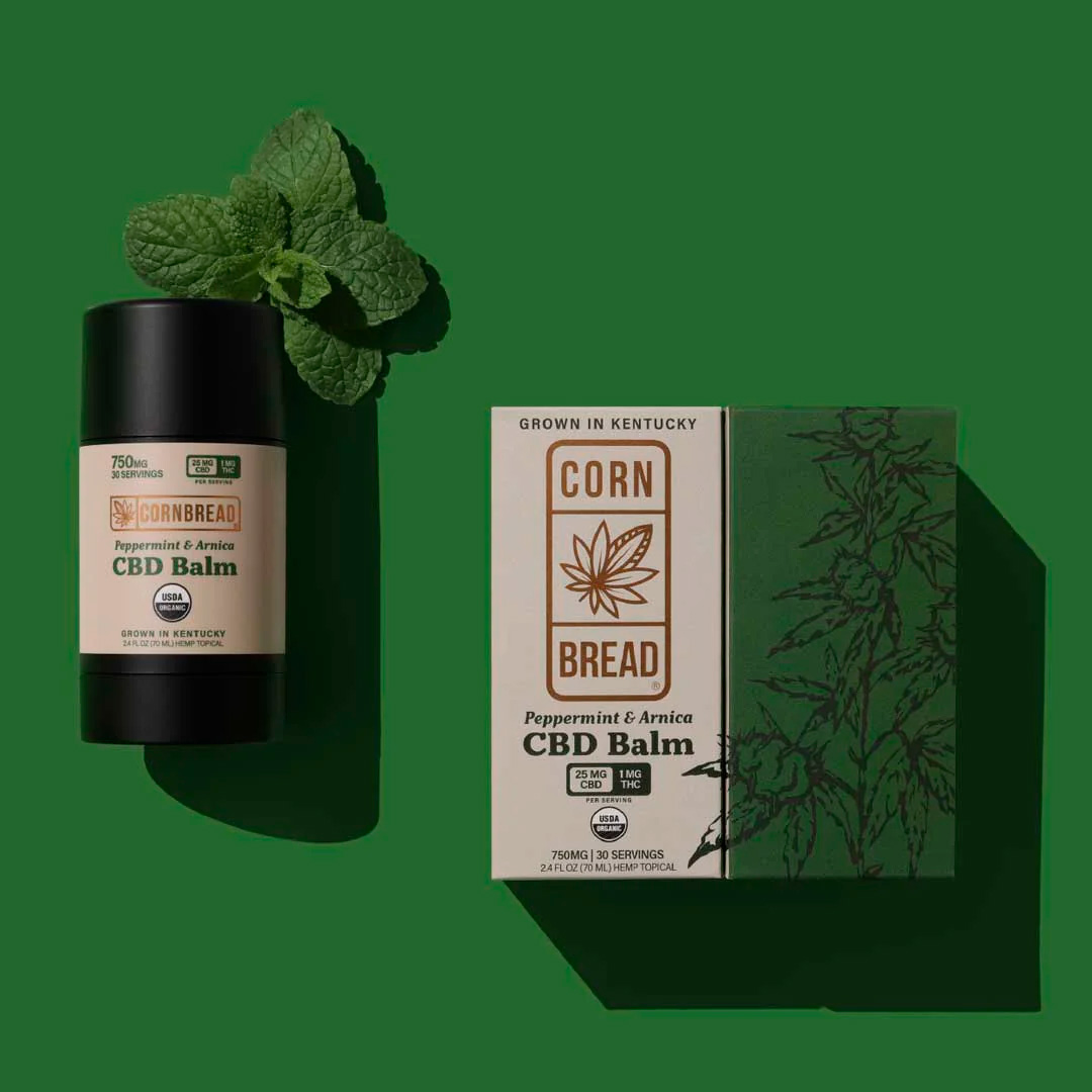 Cornbread Hemp, CBD Balm, Peppermint & Arnica, Full Spectrum, 2.4fl oz, 30mg THC + 750mg CBD