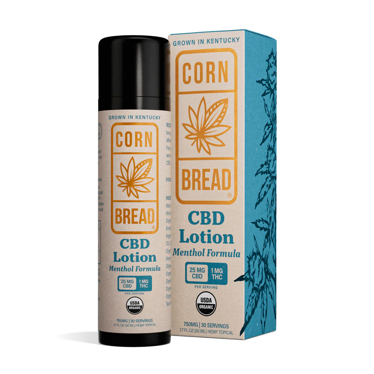Cornbread Hemp, CBD Lotion + Menthol, Full Spectrum, 1.7fl oz, 30mg THC + 750mg CBD Cornbread Hemp, CBD Lotion + Menthol, Full Spectrum, 1.7fl oz, 30mg THC + 750mg CBD