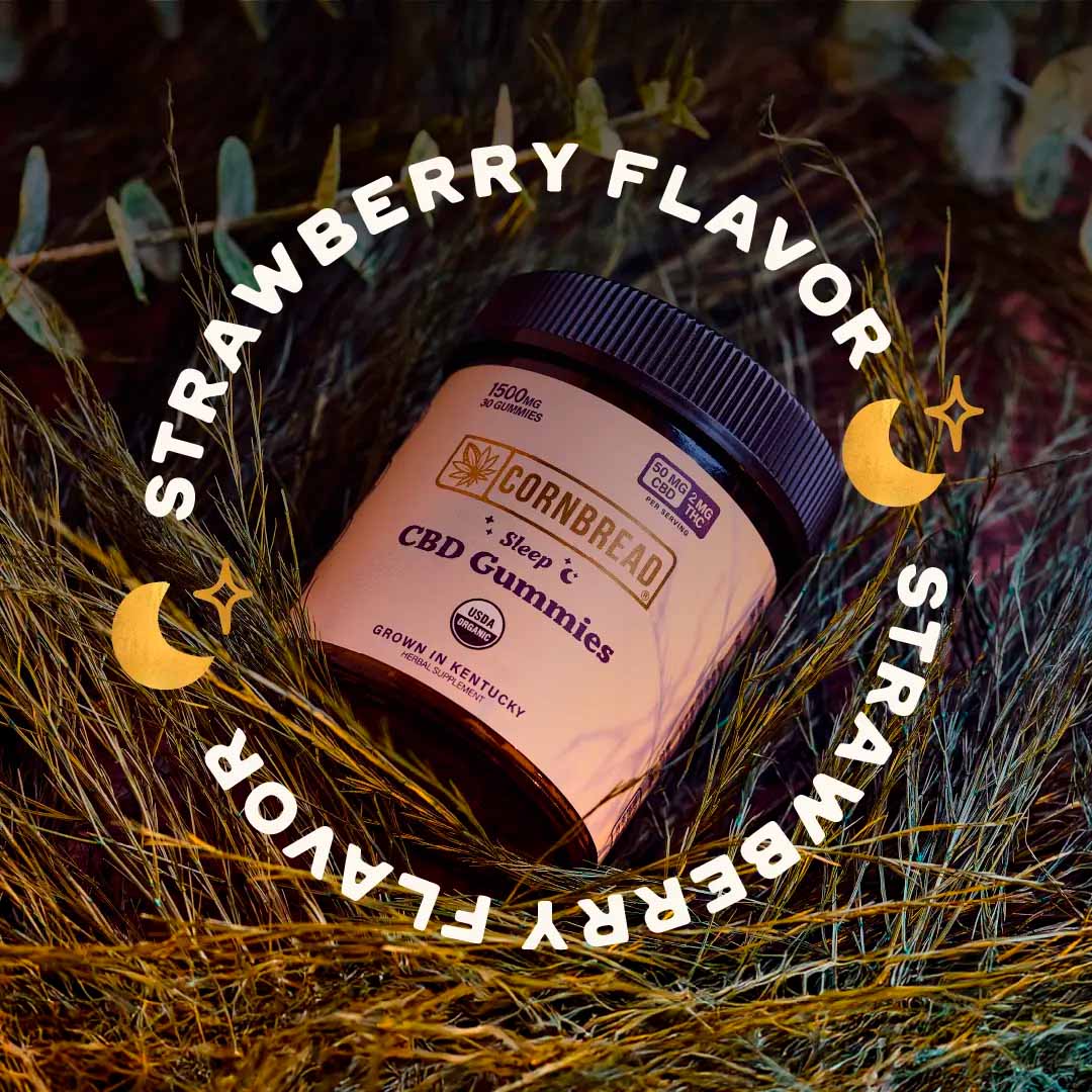 Cornbread Hemp, CBD Sleep Gummies, Full Spectrum, 30ct, 30mg THC + 750mg CBD 12