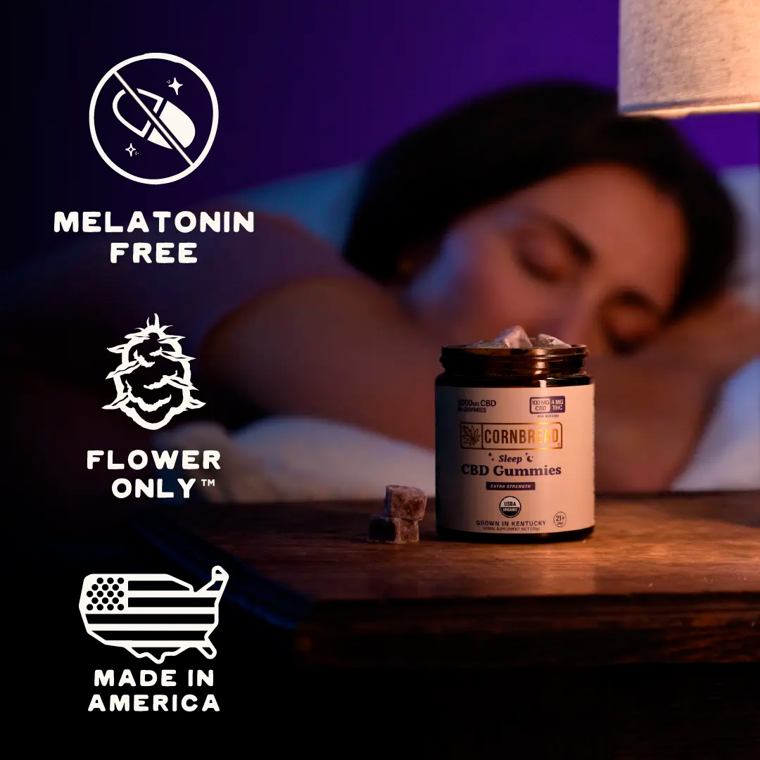 Cornbread Hemp, CBD Sleep Gummies, Full Spectrum, 30ct, 60mg THC + 1500mg CBD