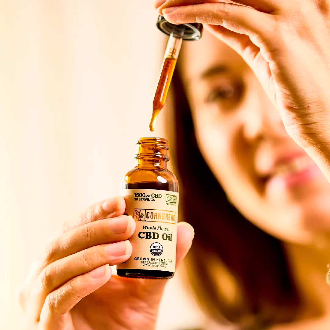 Cornbread Hemp, Whole Flower CBD Oil, Full Spectrum, 1fl oz, 60mg THC + 1500mg CBD