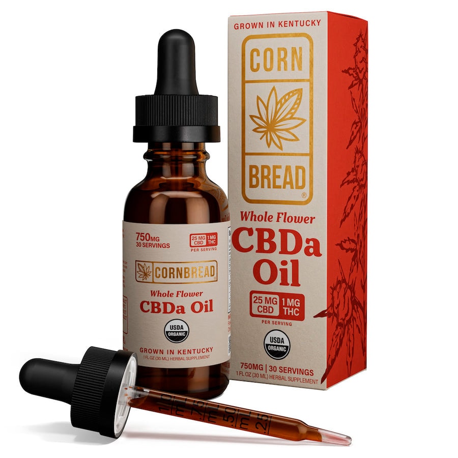 Cornbread Hemp, Whole Flower CBDA Oil, Full Spectrum, 1oz, 30mg THC + 750mg CBDA