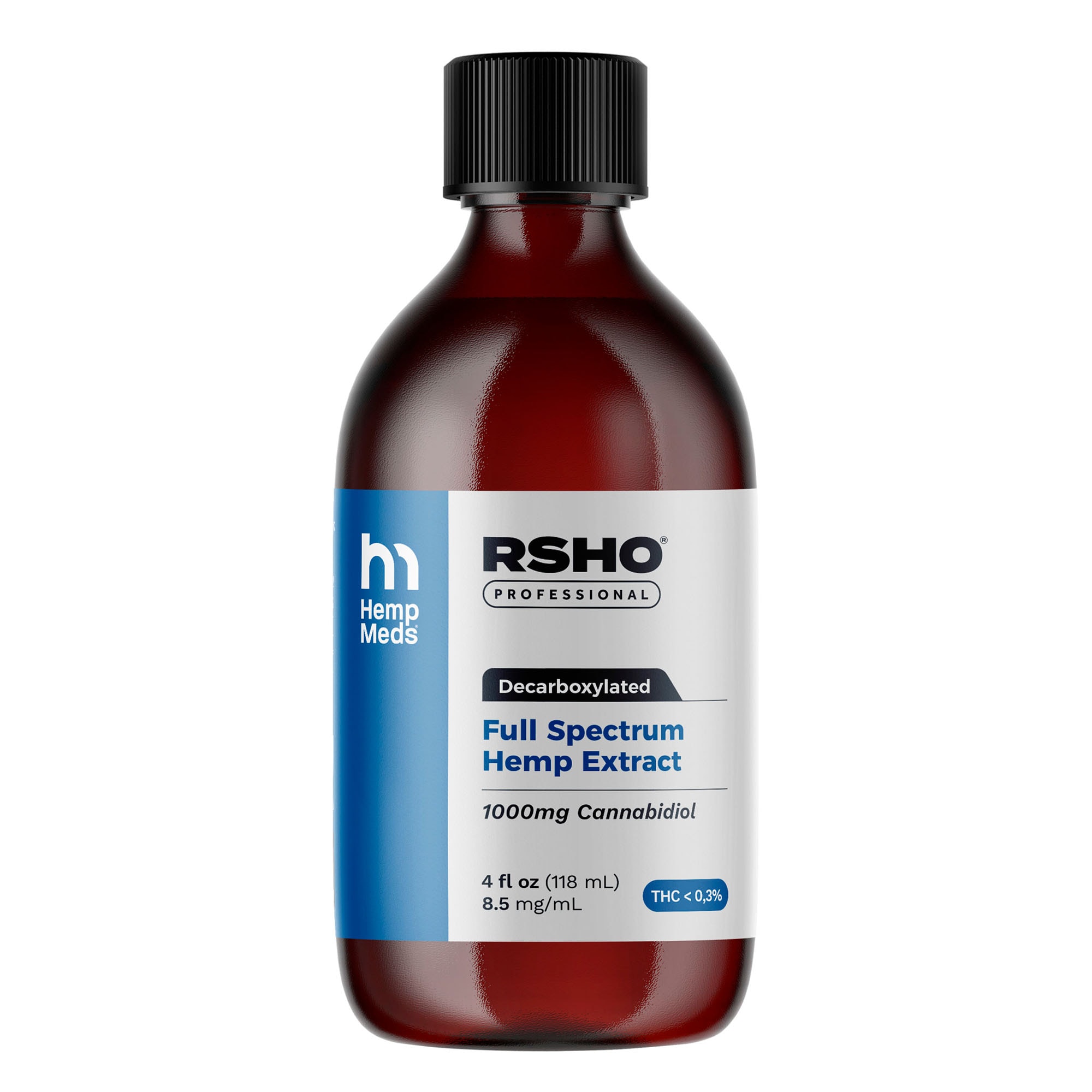 HempMeds, RSHO Blue Label Decarboxylated CBD Oil Liquid, Full Spectrum, 4oz, 1000mg CBD