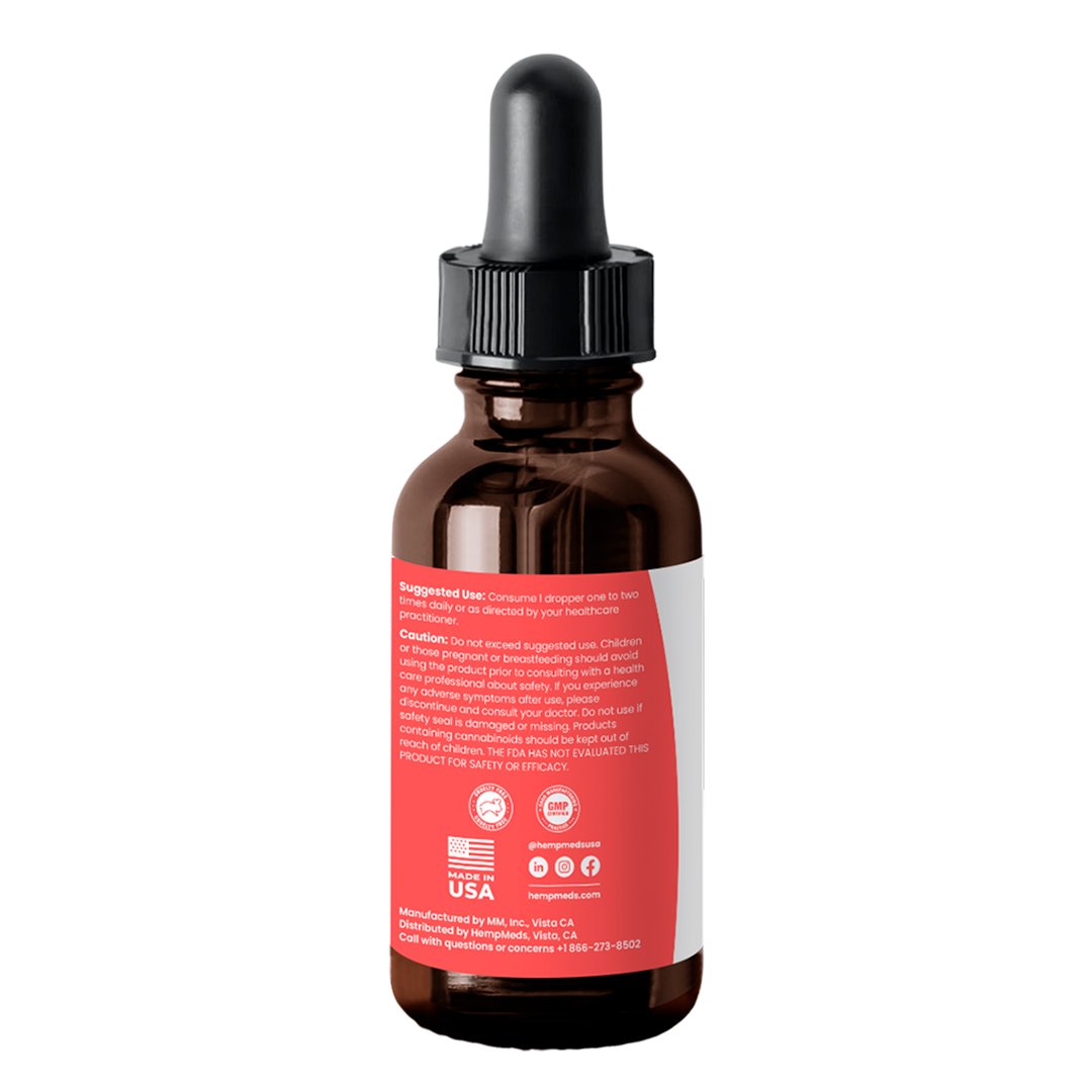 HempMeds, RSHO Focus Support CBD+CBG Oil, Isolate THC-Free, 2fl oz, 1500mg CBG + 1500mg CBD