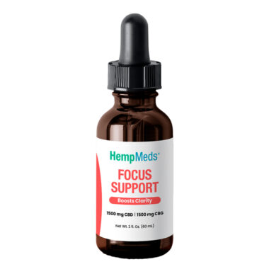 HempMeds, RSHO Focus Support CBD+CBG Oil, Isolate THC-Free, 2fl oz, 1500mg CBG + 1500mg CBD