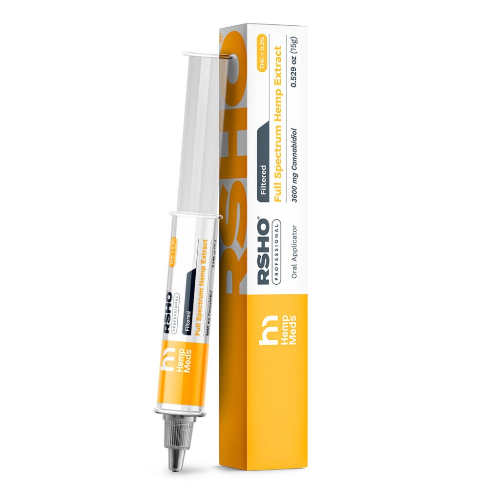 HempMeds, RSHO Gold Label Filtered Pure CBD Oil, Full Spectrum, 15g, 3600mg CBD