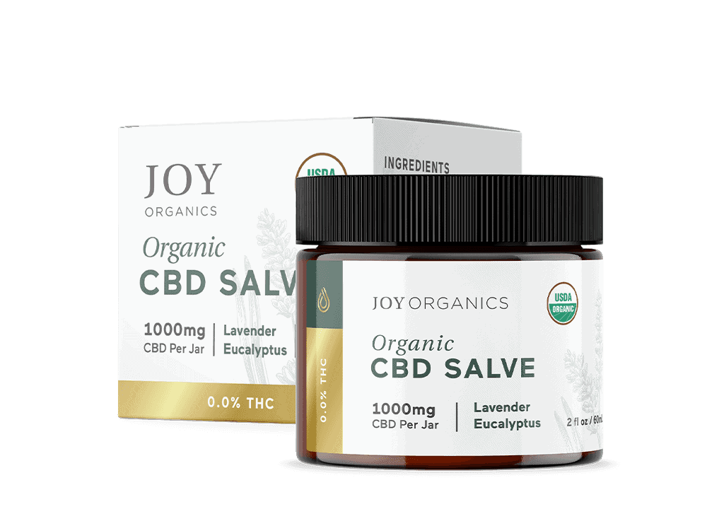 Joy Organics, Organic CBD Salve, Broad Spectrum THC-Free, 2oz, 1000mg CBD