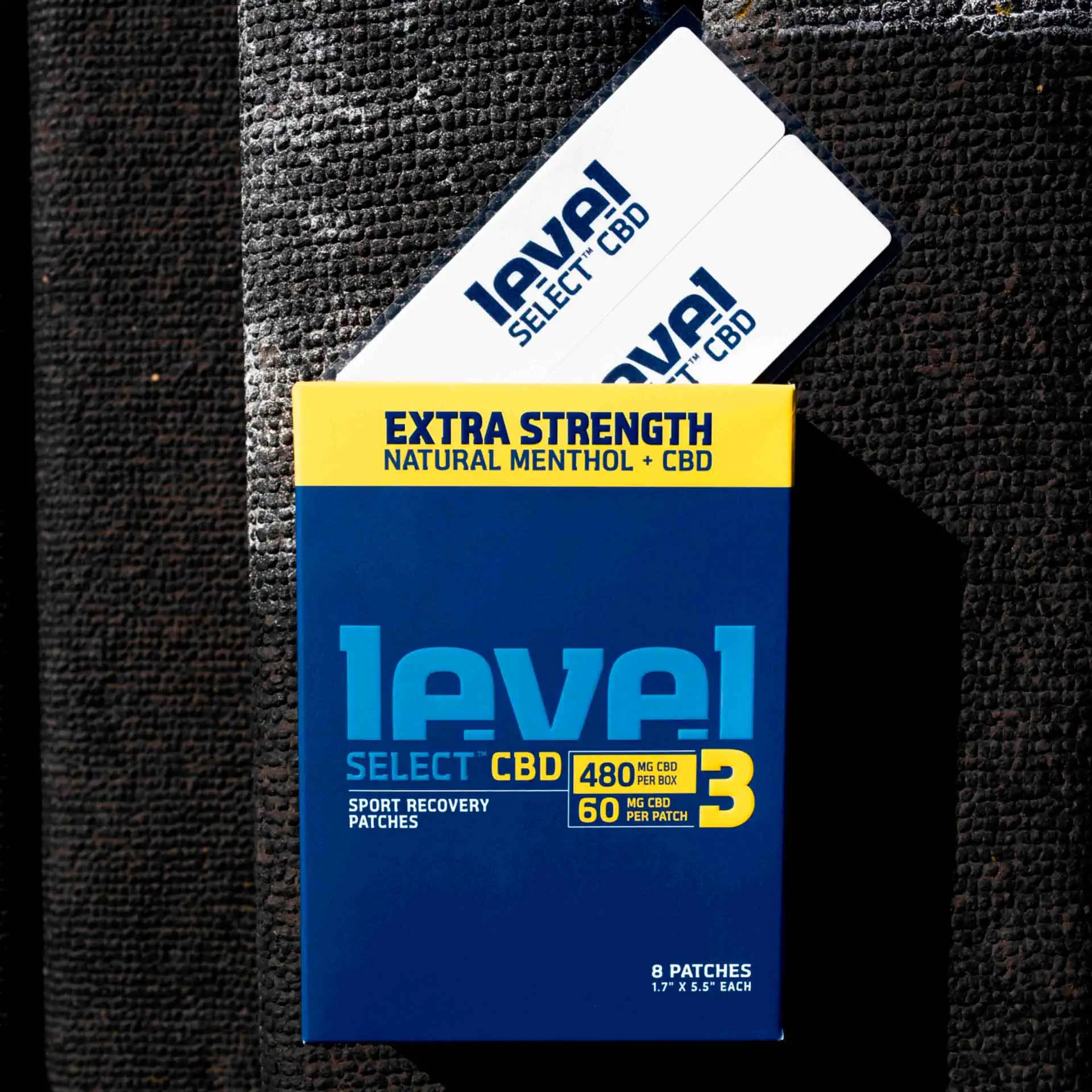 Level Select CBD, LVL 3 Sport Recovery CBD Patch, Isolate THC-Free, 8ct, 480mg CBD