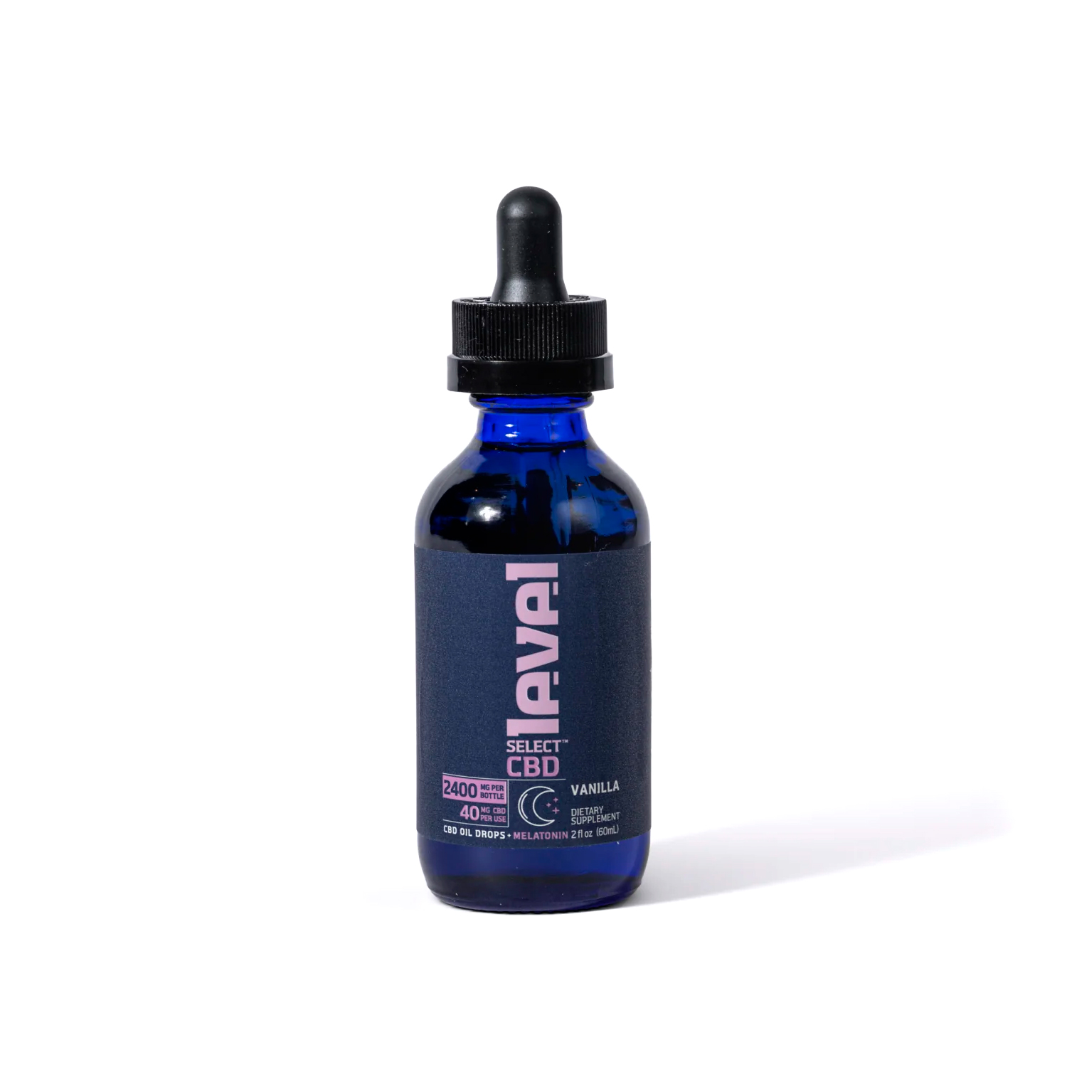 Level Select CBD, LVL Z Nightly Sleep CBD Drops, Vanilla, Broad Spectrum THC-Free, 2fl oz, 2400mg CBD