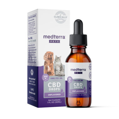 Medterra, CBD Drops for Dogs + Cats, Isolate THC-Free, Unflavored, 1fl oz, 300mg CBD