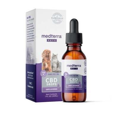 Medterra, CBD Drops for Dogs + Cats, Isolate THC-Free, Unflavored, 1fl oz, 750mg CBD