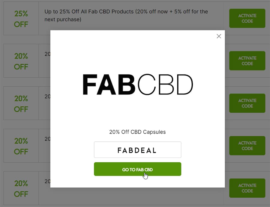 How to Apply Fab CBD Coupons? Step 2