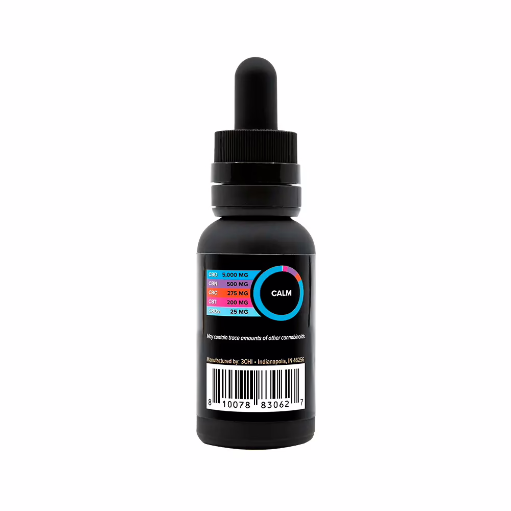 3Chi, Calm CBD Oil, Broad Spectrum THC-Free, 1fl oz, 6000mg CBD