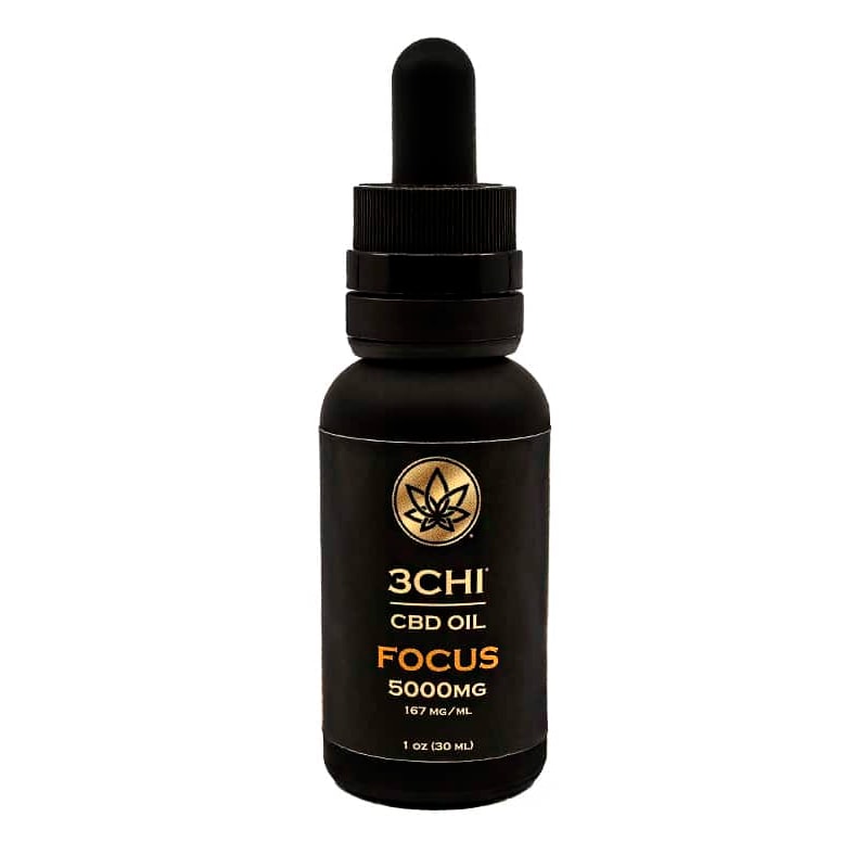 3Chi, Focus CBD Oil, Broad Spectrum THC-Free, 1oz, 5000mg CBD