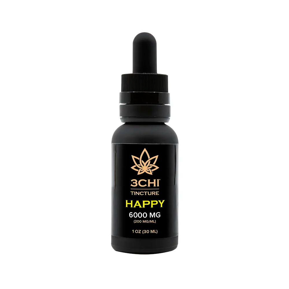 3Chi, Happy CBD Oil, Broad Spectrum THC-Free, 1fl oz, 6000mg CBD