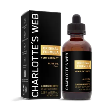 Charlotte’s Web, Original Formula CBD Oil 50mg, Olive Oil Natural, Full Spectrum, 3.38fl oz, 5000mg CBD