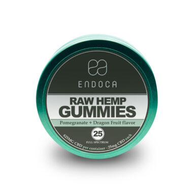 Endoca, CBD Gummies 25mg, Pomegranate + Dragon Fruit, Full Spectrum, 25ct, 625mg CBD