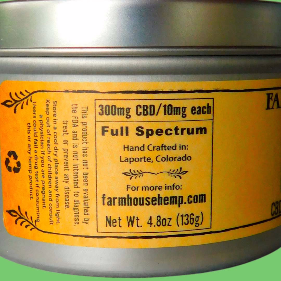 Farmhouse Hemp, CBD Hard Candy, Cinnamon, Full Spectrum, 30ct, 300mg CBD