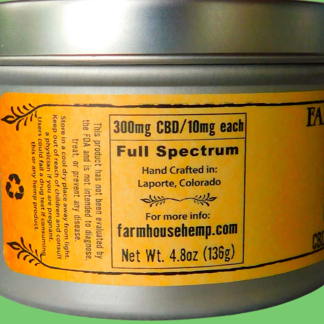 Farmhouse Hemp, CBD Hard Candy, Cinnamon, Full Spectrum, 30ct, 300mg CBD
