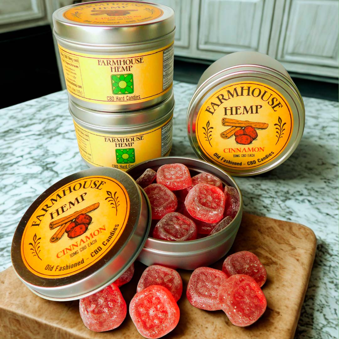 Farmhouse Hemp, CBD Hard Candy, Cinnamon, Full Spectrum, 30ct, 300mg CBD