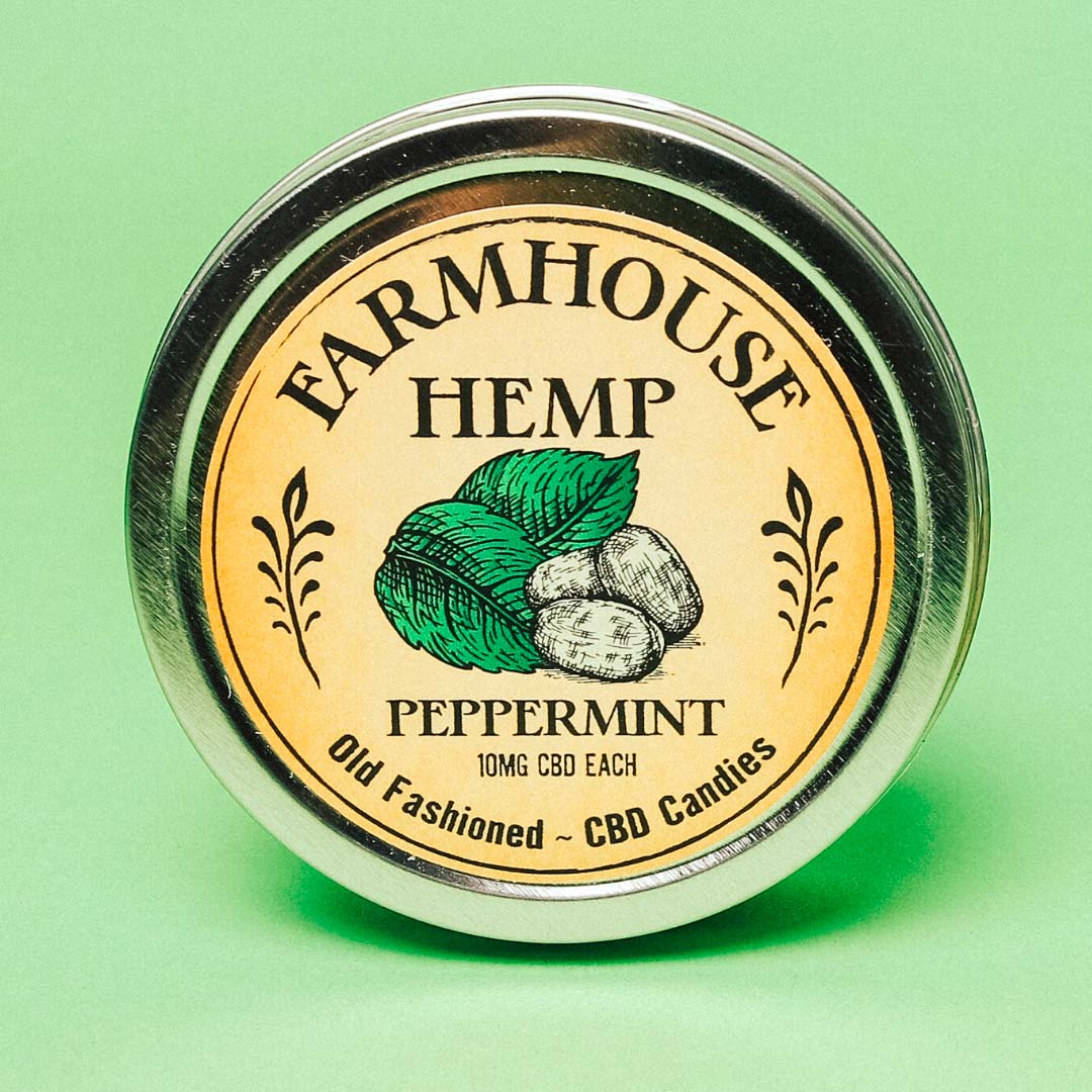 Farmhouse Hemp, CBD Hard Candy, Peppermint, Full Spectrum, 30ct, 300mg CBD