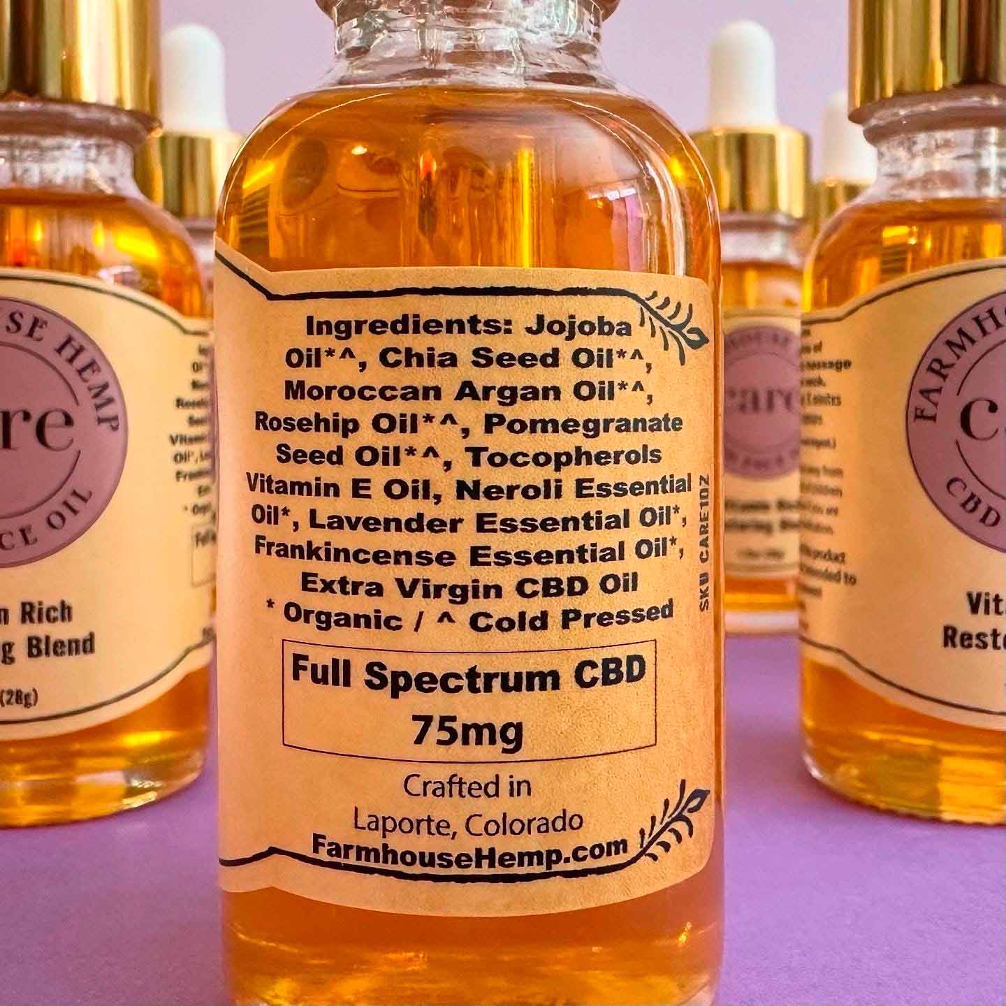 Farmhouse Hemp, Restoring Face CBD Oil Vitamin Rich, Full Spectrum, 1oz, 75mg CBD