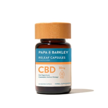 Papa & Barkley, CBD Releaf Capsules 30mg, Full Spectrum, 30ct, 900mg CBD