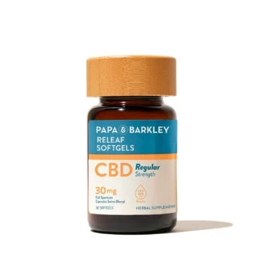Papa & Barkley, CBD Releaf Softgels Regular Strength 30mg, Full Spectrum, 30ct, 900mg CBD