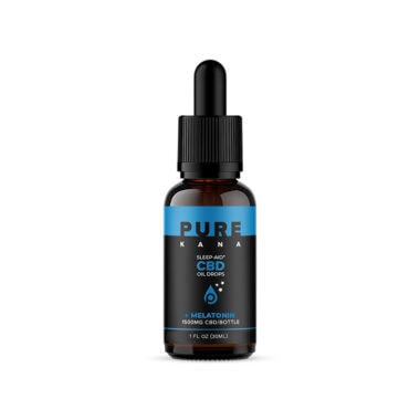 Purekana, CBD Sleep Aid Tincture + Melatonin, Blueberry, Full Spectrum, 1oz, 1500mg CBD