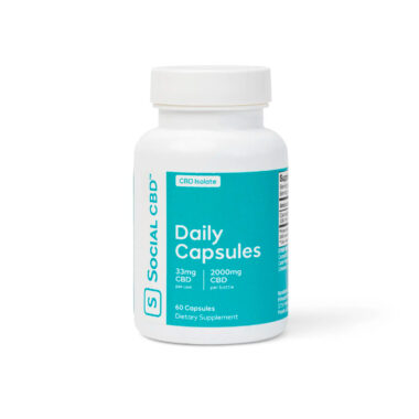 Social CBD, Daily CBD Gel Capsules, Isolate THC-Free, 60ct, 2000mg CBD