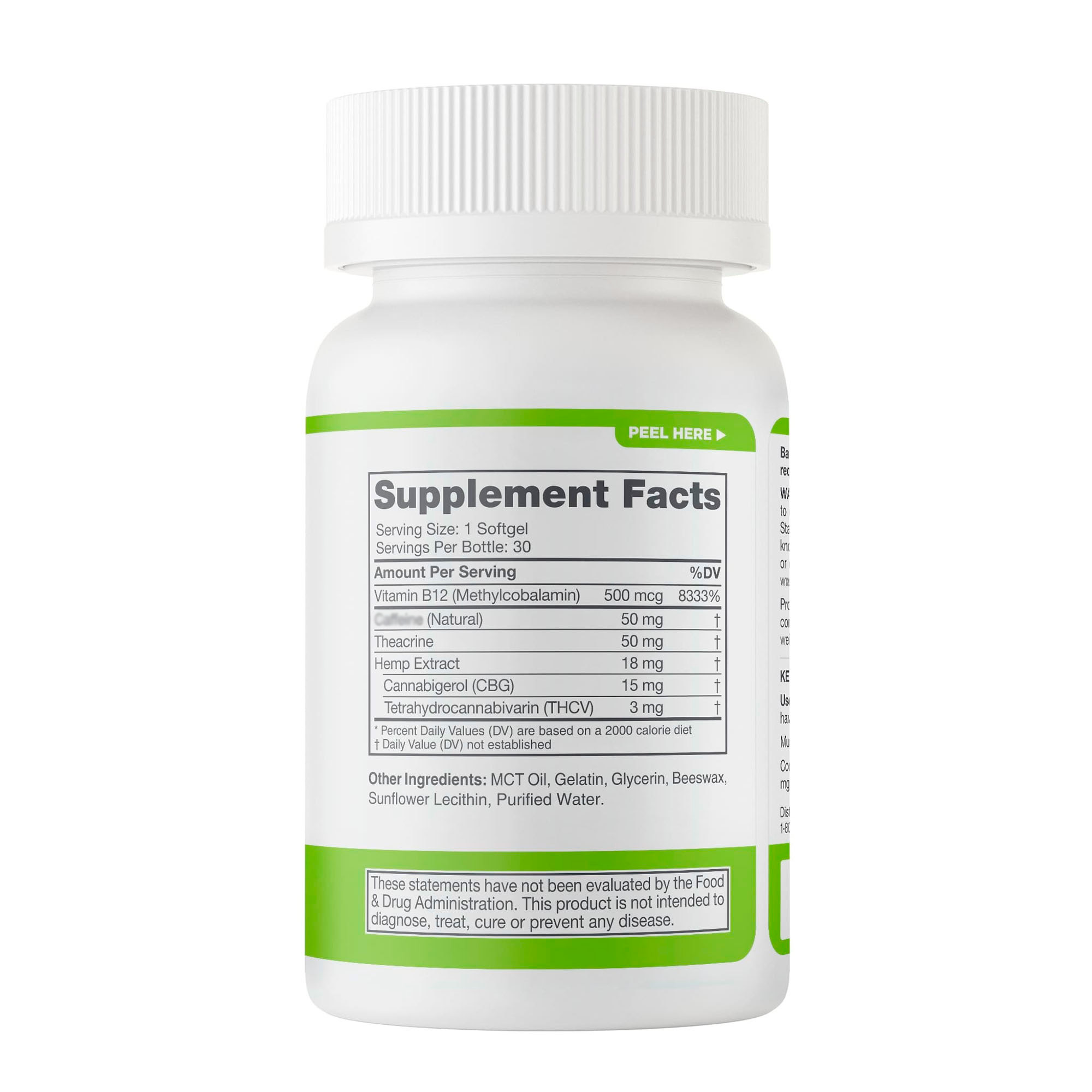 cbdMD, THCV + CBG Energy Softgels, Full Spectrum, 30ct, 90mg THCV + 450mg CBG