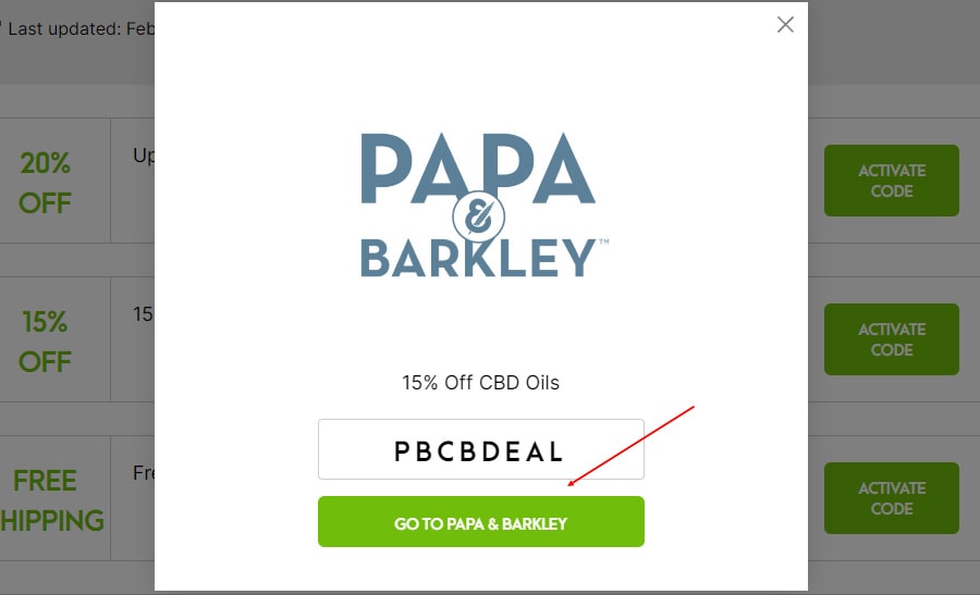 How to Apply Papa & Barkley CBD Coupons? Step 2