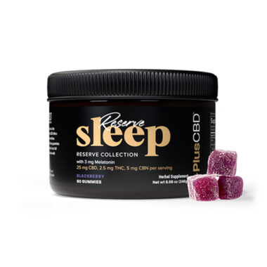 PlusCBD, Reserve Sleep Melatonin CBD Gummies, Blackberry, Full Spectrum, 60ct, 150mg THC + 300mg CBN + 1500mg CBD